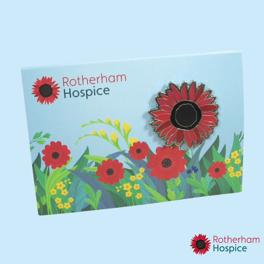 Red Sunflower Pin for Rotherham Hospice